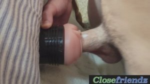 Best Friends Fuck the Fleshlight Together – Using Cum as Lube
