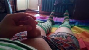 Мастурбация в чулках 2