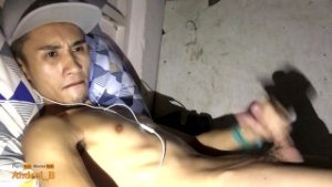 Filipino Boy Jerking Off and Cumming on Webcam