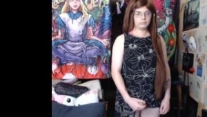 Glasses-Fetish Sissy Masturbation while watching Hentai #First Time Porn