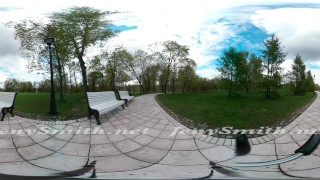 Quick VR 360 flashing in public with Jeny Smith