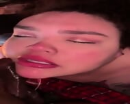 BBW White Girl Swallowing BBC