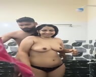 Mature Indian Couple Romance In Bathroom