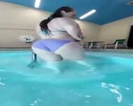 Pool Time BBW Redhead
