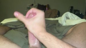 19 year old straight guy strokes his thick dick