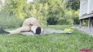 Outdoor Sex Tape – Married Couple Missy and George Making Love On Front Lawn – Full Nude