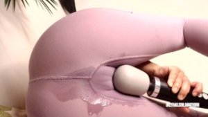 YOGA PANTS SOAKED FROM SQUIRT