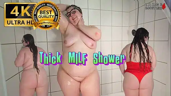 BBW Bedtime Routine Strip, Shower, and Lingerie Tease (4K Landscape)