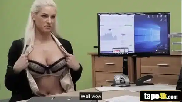 He Couldn’t Reject Ultra Sexy Blonde’s Loan Application – Blanche Bradburry