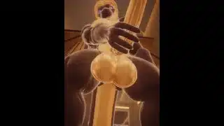 muscular dragon strip-teases and shows off for you