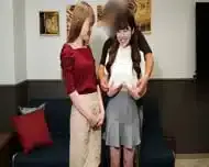 2 Cute Japanese Girls With Nice Bodies In A Threesome