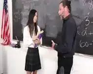 Cute Petite Student With Small Tits And Braces