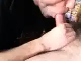 Older man gives an amazing blowjob to a big cock