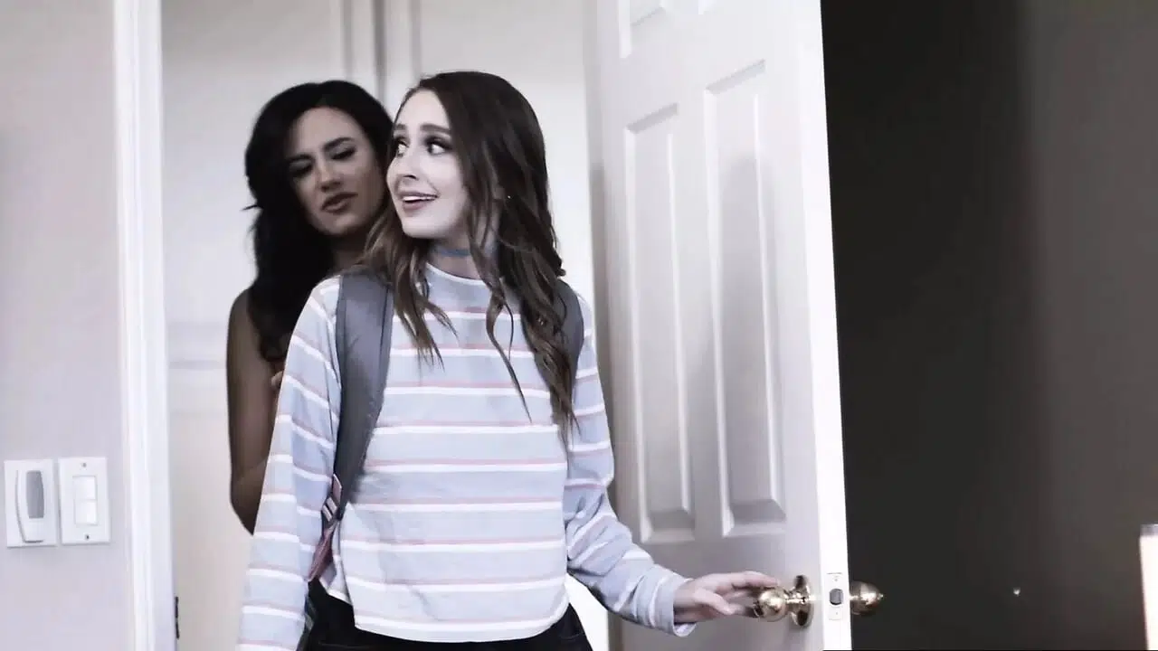 ADULT TIME –  PREGNANT GIRL Laney Grey Gets MASSIVE CREAMPIE! Fucked By Interracial Nudist Couple!