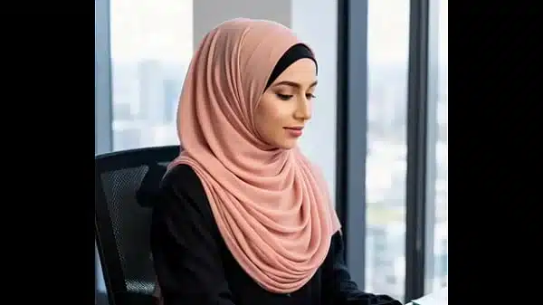 Arab girl in the office