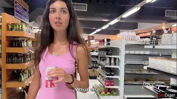 Cumwalk in Public Supermarket – Facial Fetish Outdoor Blowjob