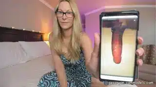 Foxy Milf Camgirl Jess Ryan Gives Alex Long Cock An Honest Dick Rating jessryan.manyvids.com