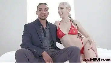 Green-Eyed Latino Adrien Lopez Gets His Feet Licked By Kay Lovely!