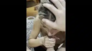 Innocent College Teen Gets a Messy Facial From Her Ex Boyfriend!!