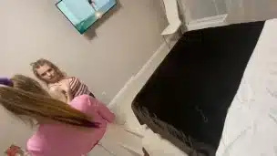 Licked Milka after aerobics