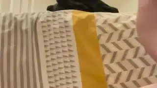 Male jerking off, afraid is someone will see him