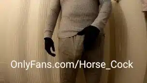 Male Stripper strip tease in tight grey sweats BWC bulge POV w big juicy Cumshot