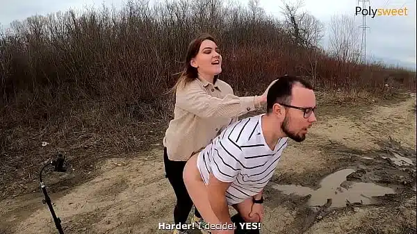 My bitch screamed loudly so she ate her cum) (pegging, femdom)