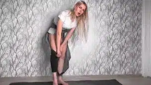 Peeing in my grey jeans, ripping it and masturbating pussy