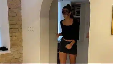 POV Double Blowjob in backstage during lingerie photoshoot with teen amateur models – Yoya Grey