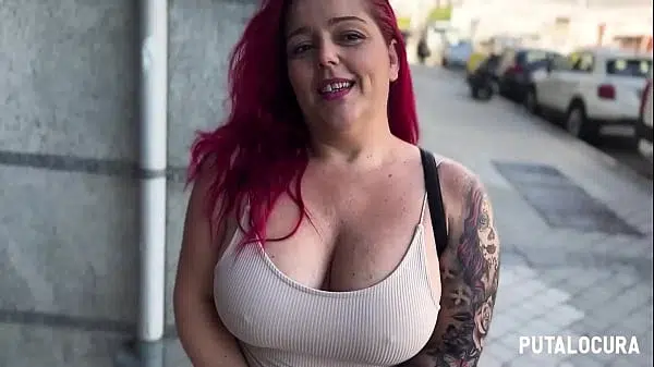 PutaLocura – Pillada a chubby cuarentona pelirroja Dulcce termina en deliciosa follada