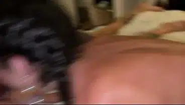 The cuckold gets very excited when his unfaithful girlfriend gets fucked in front of him – she gets fucked in the ass and pussy at the same time and gets cummed on.