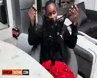 Thick Big Tits Black Teen Rides White Cock POV In Interracial Casting Call