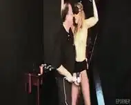 Tied Blondie Used By Her Master