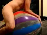 Twink Humping His Big Inflatable Ball