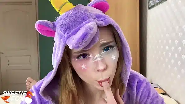 Unicorn Big Ass Blowjob Dick and Hard Fuck – POV Cosplay