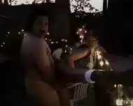 Hot teen and intense outdoor sex with older man