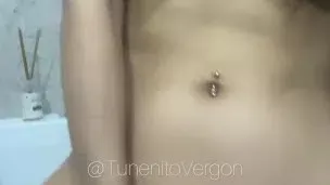 Sexy Brunette Fingers Her Bathroom!