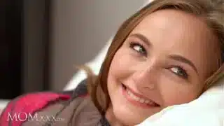 xxx Pilllow humping teen babe Lady Bug lesbian love lesson from hot MILF Nathaly Cherie