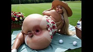 AI generated. Fat MILF gets cock fucked in the ass in the park