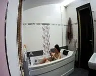 Bathroom: Stella Relaxing And Singing In The Bath Real Amateur Bathroom Scene