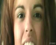 Brunette Babe in Lingerie Spreads Her Pussy Without Taking Off a Thing