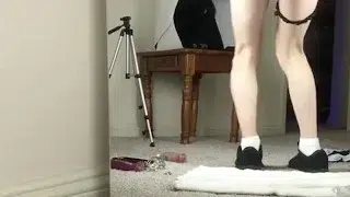 Cum in my panties before a run !