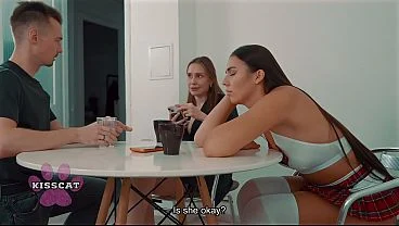 Family House S1E5: Aunty caught Step Sister Milan Cheek fucks with Step Brother in Share Bed