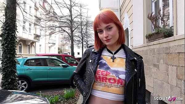 GERMAN SCOUT – Small Tits Dirty Red Hair Girl Pickup for Hard Casting Sex