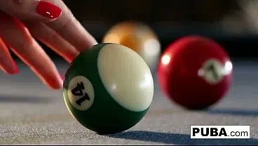 Hot Solo on a billiards table with sexy Asian pornstar Mia Lelani