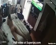 IPCAM Brunette Latina girl rubs her pussy