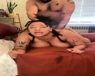 Mixed Ebony POV Suck Fuck Cum