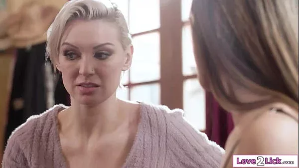 Alexia Anders gives her stepmom Kenzie Taylor an expensive gift. The milf gets flattered, kisses her stepdaughter and lets her lick her hairy pussy