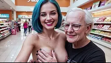 E-girl get fucked in a Supermarket – AI Interactive Video