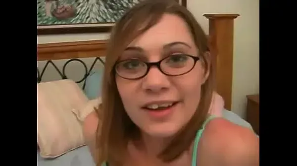 School girl nerd loves to suck cocks and get facials